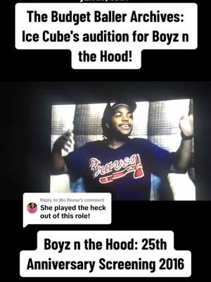 A post by @thebudgetballer on TikTok caption: Revisiting cinematic history: Ice Cube’s audition tape for Boyz n the Hood is a masterclass in raw talent and authenticity. From the moment he stepped in front of the camera, you could feel the power and depth he brought to the role of Doughboy. No wonder this iconic performance became a cultural touchstone. Have you seen it? What’s your favorite Ice Cube moment from the film? #BoyzNTheHood #IceCube #LegendaryPerformance #onthisday 