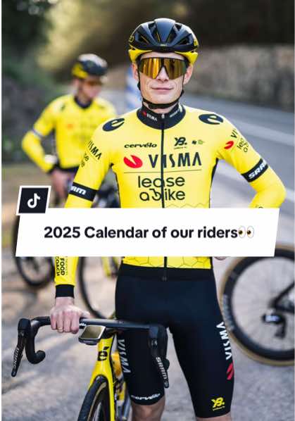 A post by @teamvisma_leaseabike on TikTok caption: TIP: Save for later!📅 #jonasvingegaard #woutvanaert #matteojorgenson #simonyates #olavkooij #fy #fyp #teamvismaleaseabike 