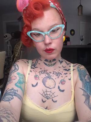 A post by @misspumpkin13 on TikTok caption: fridayyyyy  #foryoupage❤️❤️ #pinupgirl #rockabillygirl #inked #pinup #orangehair #rockabillystyle 