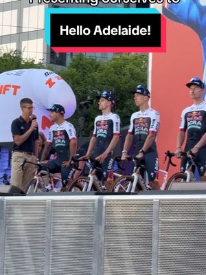 A post by @redbullborahansgrohe on TikTok caption: G’day Adelaide 👋🏼 #cycling #procycling #ciclismo #cyclisme #radsport #sportsontiktok 