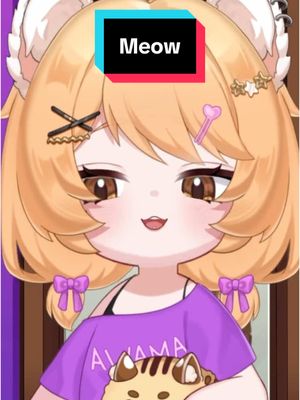 A post by @kirana_yonome on TikTok caption: meow meow 🐱 #fyp #vtuber #vtuberclips #anime #uk #weeb #kirana #tsundere 