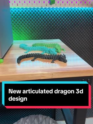 A post by @plastic3d on TikTok caption: New dragon 3D model is out for free😉 #plastic3d #3dprinting #dragon 