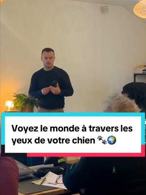 A post by @educhien_officiel on TikTok caption: 🐶🌿Dans cet extrait de notre formation d’éducateur canin comportementaliste, découvrez le concept fascinant d’Umwelt ✨ Prenons un instant pour être plus humbles et comprendre que nos compagnons à quatre pattes vivent et réagissent à un monde sensoriel bien différent du nôtre. #EducationCanine #ComportementCanin #MondeDuChien #RelationHommeChien #FormationProfessionnelle #Umwelt #ChienEtHumain