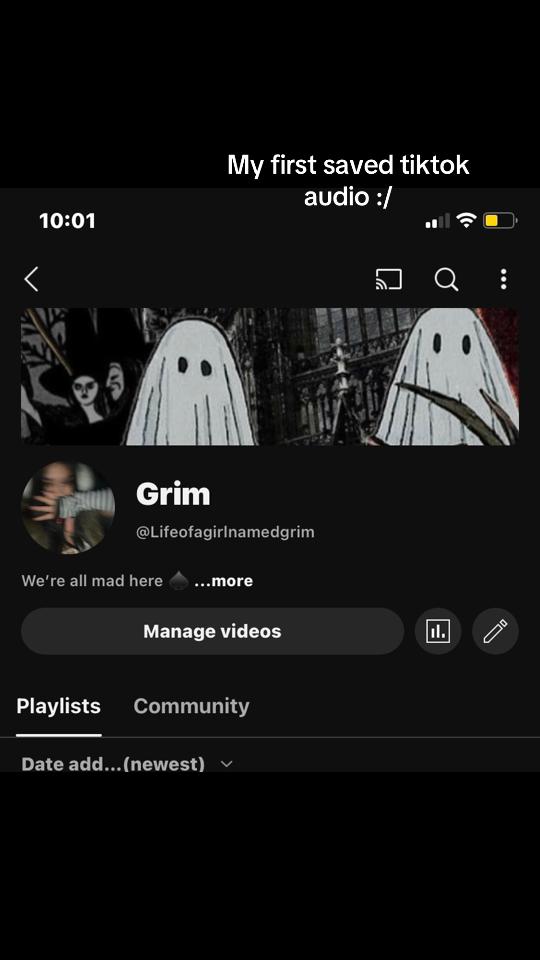 A post by @.grim._ on TikTok caption: Haven’t got around to uploading my first video yet things have been a lil crazy ! But I will truly be missing this app #tiktokban #yt #foryou #creator #alt #xyzcba #fypシ゚viral 