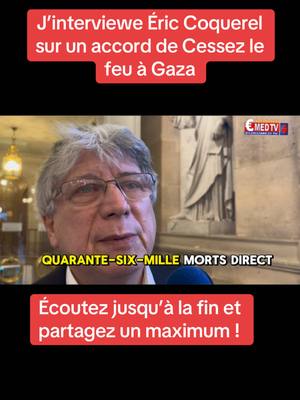 A post by @ilianetz on TikTok caption: Éric Coquerel, député LFI parle d’un cessez le feu entre la Palestine et Israël #sinformersurtiktok #palestine #israel #gaza #ceasefirenow 