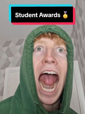 A post by @jjeverettrose on TikTok caption: Student Awards 🥇#fyp #foryou #relate #studentawards #stupidest #weirdkid 