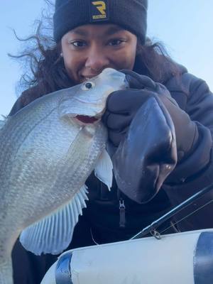 A post by @rainoutdoors on TikTok caption: GFWM (go fishing with me) and my Deddy 🎣 I’ve always loved fishing but I love it even more when I get to do it with my Deddy ☺️ #Rainoutdoors #Deddysgirl #fishtok #countrygirl #crappie #crappiefishing