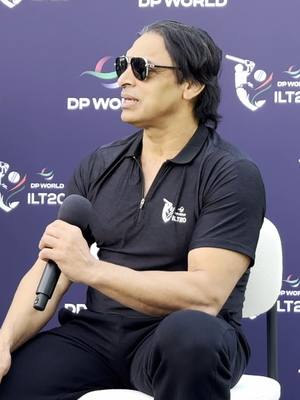 A post by @shoaib.akhtar100 on TikTok caption: Spent a good fun day at #DPWorld office.  #ILT20 