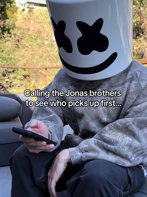 A post by @marshmello on TikTok caption: Slow Motion with the @Jonas Brothers is yours #jonasbrothers #newmusic #electronicmusic 