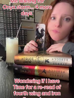 A post by @bookalorian_designs on TikTok caption: Is the wait killing anyone else?  Just me? 🤣🤣🤣 I’ve never been like this over a book release.. I’m totally sprung!  #fourthwing #ironflame #books #BookTok #booksoftiktok #violetsorrengail #xadenriorson #onyxstorm #dragons #fantasy #booktube #stillwaiting 