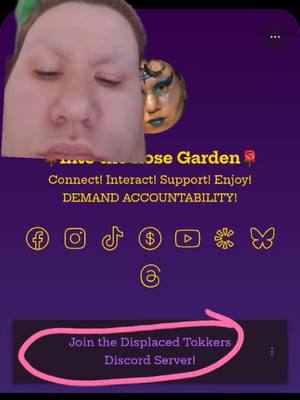 A post by @costumedcacophony on TikTok caption: Go to the 🔗 🌴 and click on the thing I circled if you wanna join fellow displaced Tokkers! #foryoupage #foryou #fyp #foryoupage 