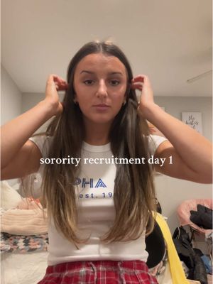 A post by @gabriellaa.nicole on TikTok caption: whooooo happy recruiting @SJU ALPHA GAM #fyp #sorority #recruitment #foryou #grwm #foryou 