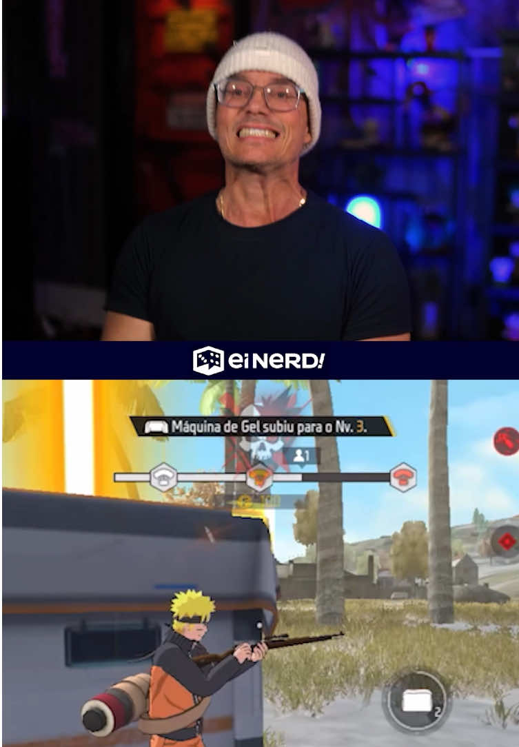 A post by @petjordan on TikTok caption: 🔥 FREE FIRE + NARUTO: que collab IRADO, galera! Já chama geral pra jogar também. Quero ver quem ganha de mim! @Garena Free Fire Brasil  #NarutoFF  #FFxNARUTOSHIPPUDEN #FreeFire