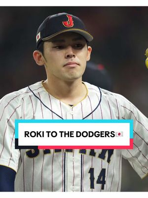 A post by @mlb on TikTok caption: the dodgers land Roki Sasaki! 🇯🇵 #MLB #dodgers #rokisasaki 