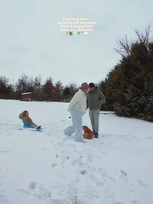 A post by @bradystauffer15 on TikTok caption: snow days are the best & having these clips to look back on is so special!❄️🐾we will cherish these films forever🎥🎞️ #Insta360FamCam #insta360partner @insta360_official 