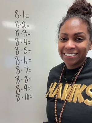 A post by @the_mrskelly on TikTok caption: Subscribe to my YT! Multiply by 8’s Trick!#mathtime #mrskellymath #mathtrick #mathtips 