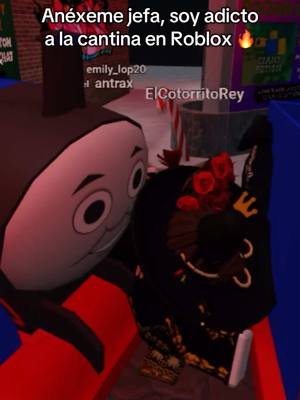 A post by @elcotorritorey_ on TikTok caption: Anéxeme jefa, no salgo de la cantina de Roblox 🔥 con mi trenecito 🚂  #elcotorritorey #roblox #robloxfyp #trenecito #juegos #funny #viralcontent 