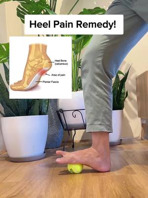 A post by @physicaltherapysession on TikTok caption: Heel Pain Remedy 🥰   #plantarfasciitis #heelpain #trending #physicaltherapy 