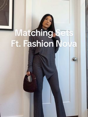 A post by @vee_nailedit on TikTok caption: The suede one is sooo cute, now the grey set… stunning! @FashionNova ♥️ • #matchingset #valentinesdayoutfit #fashionnova #fashionnovapartner #cuteoutfit #datenightoutfit #whattowear #stylingoutfits #datenightfit #fashion #style #looks 