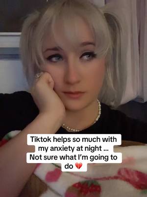 A post by @misshaleymichelle on TikTok caption: Tiktok has taken my anxiety away from me , now I don’t know what I’m going to do 💔 #anxiety #anxietyrelief #panicattack #panicattackawareness #savetiktok 