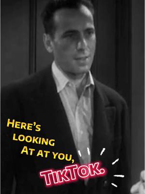 A post by @tcm on TikTok caption: Here’s looking at all of YOU 🫵 #oldhollywood #filmtok #goodbye 