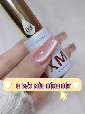 A post by @thanhvy_edana on TikTok caption: Tổng hợp 3 màu mắt mèo hồng đẹp không bị sến💅🏻⁉️ #nail #thanhvyedana #thanhvynail #xuhuongnail #mongtay #matmeocucquang #xingme #matmeo 