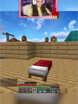 A post by @hannahxxrose on TikTok caption: goodbye tiktok 👋 #Minecraft #hannahxxrose #minecraftbedwars #mcyt #bedwars