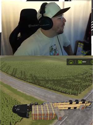 A post by @twitchfarming on TikTok caption: Was macht der LKW da?! 😱🚛💨#FS25 #LS25 #Farmingsimulator #Twitch 