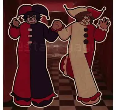 A post by @starryayy on TikTok caption: This is kinda based on clown dolls I have irl!!! #clown #clowncore #clowns #jester #jesters #harlequin #clownart #art #drawing #fyp #foryoupage