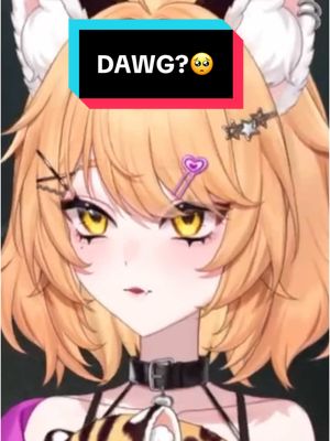 A post by @kirana_yonome on TikTok caption: can I pet that dawg? 🐶 #fyp #vtuber #vtuberclips #anime #uk #weeb #kirana #tsundere 