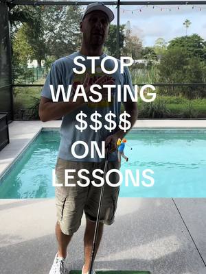 A post by @golfpantsman on TikTok caption: Stop wasting money on golf lessons! #golflessons 