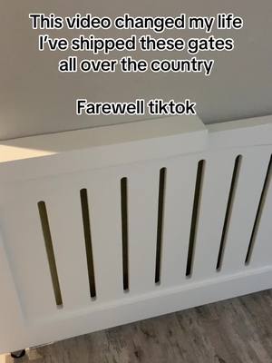 A post by @stayathomewoodworks on TikTok caption: In honor of TikTok’s demise (hopefully not) I wanted to share one last time the video that changed my life Overnight, this video exploded and changed my business and what it could become.  Ive shipped these gates all over the country, in all different sizes.  The viral nature of the video changed what I believed possible for my business in the social media atmosphere. It’s opened doors (pun unintended) to possibilities beyond my imagination.  While there have been some bad changes to tiktok over the years, it’s been an amazing tool for me and my business.  I still make these if you want one - check out my website. I’ll be on YT, IG, and FB It’s been an honor Tiktok #viral #gate #doggate #babygate #businesschanger #tiktokban