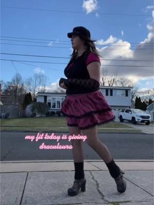 A post by @dinosaur.pancakes on TikTok caption: #onthisday 2022 was the time! #fashiontiktok #fashion #throwback #highschool #highschoolfits #fitcheck #monsterhigh #monsterhighfashion #monsterhighdoll #Draculaura #pink #dresstoimpress #dresstoimpressroblox #fashionicon #punk #mallgoth #mallgothfashion #fyp #foryou #bratz #early2000s #demonias 