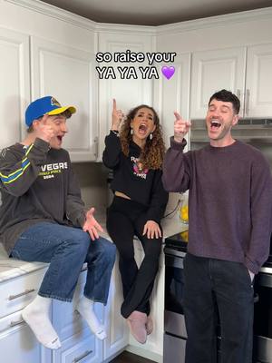 A post by @anthony_gargiula on TikTok caption: raising our YA YA YA 💜 one last time for tiktok 🥲 @Jodie Langel @jonathantilkin #sing #raiseyouryayaya #jodielangel