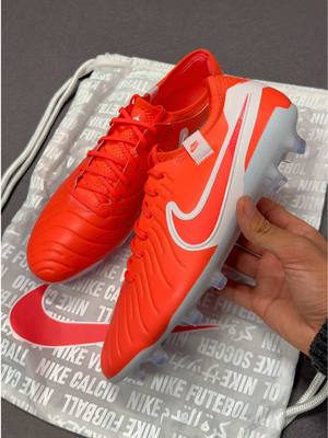 A post by @sportsdirectfootball on TikTok caption: The Nike Tiempo Legend 10 Elite from the Mad Energy Pack 🤩  Available now in Sports Direct 📲  #sportsdirectfootball #nike #nikefootball 