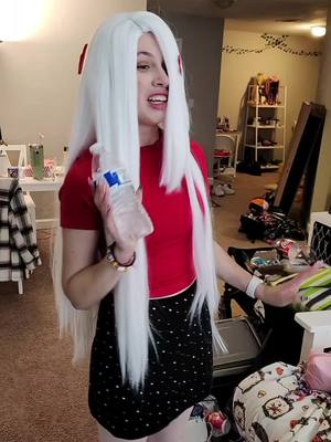 A post by @foxboi_cos on TikTok caption: @Alex Dani as Vaggie #Husk #AdultCosplayer #HuskCosplayer #HazbinHotelCosplayer #Vaggie #VaggieCosplayer #VoiceEffects 