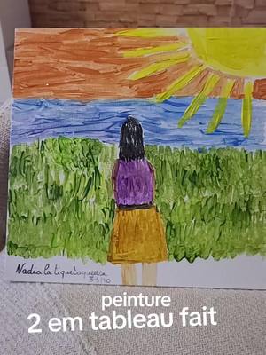 A post by @nadialatictoqueuse on TikTok caption: #nadia #videoviral #foryoupage❤️❤️ #peintre #peintureahuile #peinceau #dessiner #couleur #tableau #fille #dessin #pourtoi 