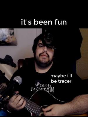 A post by @freddy_dearmaryanne on TikTok caption: maybe I'll be tracer, I'm already tracer  tik tok  #emo #tiktok #maybeillbetracer #overwatch #gamer #sad #singing #midwestemo 