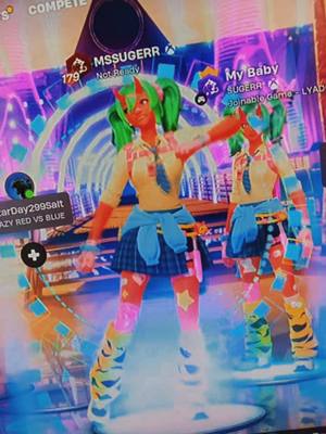 A post by @mssugerr on TikTok caption: The miku live emote goes hard with this song’s chorus?! 🥹🩵 #fortnite #fortniteskin #mutuals #contentcreator #fyp @⚾️💜SUGERR💙⚾️. 