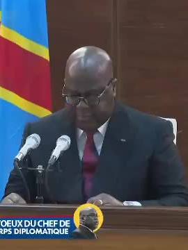 A post by @presidencerdc on TikTok caption: #RDC🇨🇩, nous avons fait le choix irréversible de bannir la dictature et de construire une démocratie véritablement inclusive », a affirmé le Président Félix Tshisekedi, ce samedi  au Palais de la nation, devant le corps diplomatique.