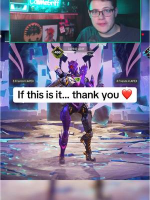 A post by @callmegriff.yt on TikTok caption: Thank you apex legends community and everyone else who’s supported me. Let’s hope this isn’t the end #apexlegends 