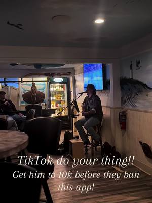 A post by @706.g on TikTok caption: Stumbled upon this class act in a little bar this evening! Let’s blow this guy up.. just a good ole boy in South Georgia who can play and sing!! Let’s get him some publicity before they ban this app!! #countrymusic #divebar #saveahorse #blowthisup #tiktokban @nikdeberrymusic_ 