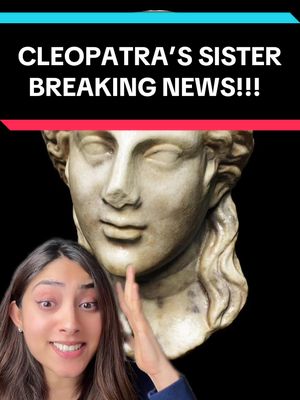 A post by @tilscience on TikTok caption: Follow me @tilscience on IG, YT, Substack!! Let’s do a Cleopatra video before we go - breaking news on Cleopatra’s half sister Arsinoe! #archaeology #ancientegypt #cleopatra #breakingnews 