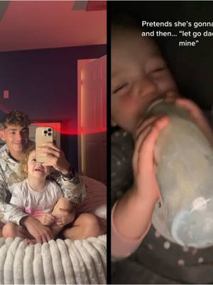 A post by @gabrielleemackenzie on TikTok caption: #duet with @Gabriel Lee Mackenzie #ParentsOfTikTok  watching our old tik toks 😭 #fyp #viral #parentsoftiktok #dadsoftiktok #daddy #dad #babygirl #adalyn #loveyou