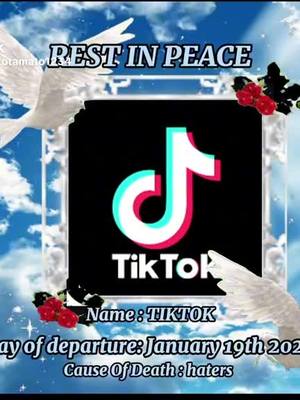 A post by @todneisha35 on TikTok caption: RIP TikTok 🕊️