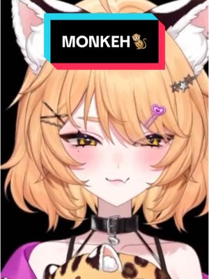 A post by @kirana_yonome on TikTok caption: GO BACK TO MONKEH 🐒 #fyp #vtuber #vtuberclips #anime #uk #weeb #kirana #tsundere 