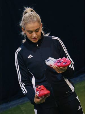 A post by @sportsdirectfootball on TikTok caption: BTS adidas Predator with @Alessia Russo 🎬