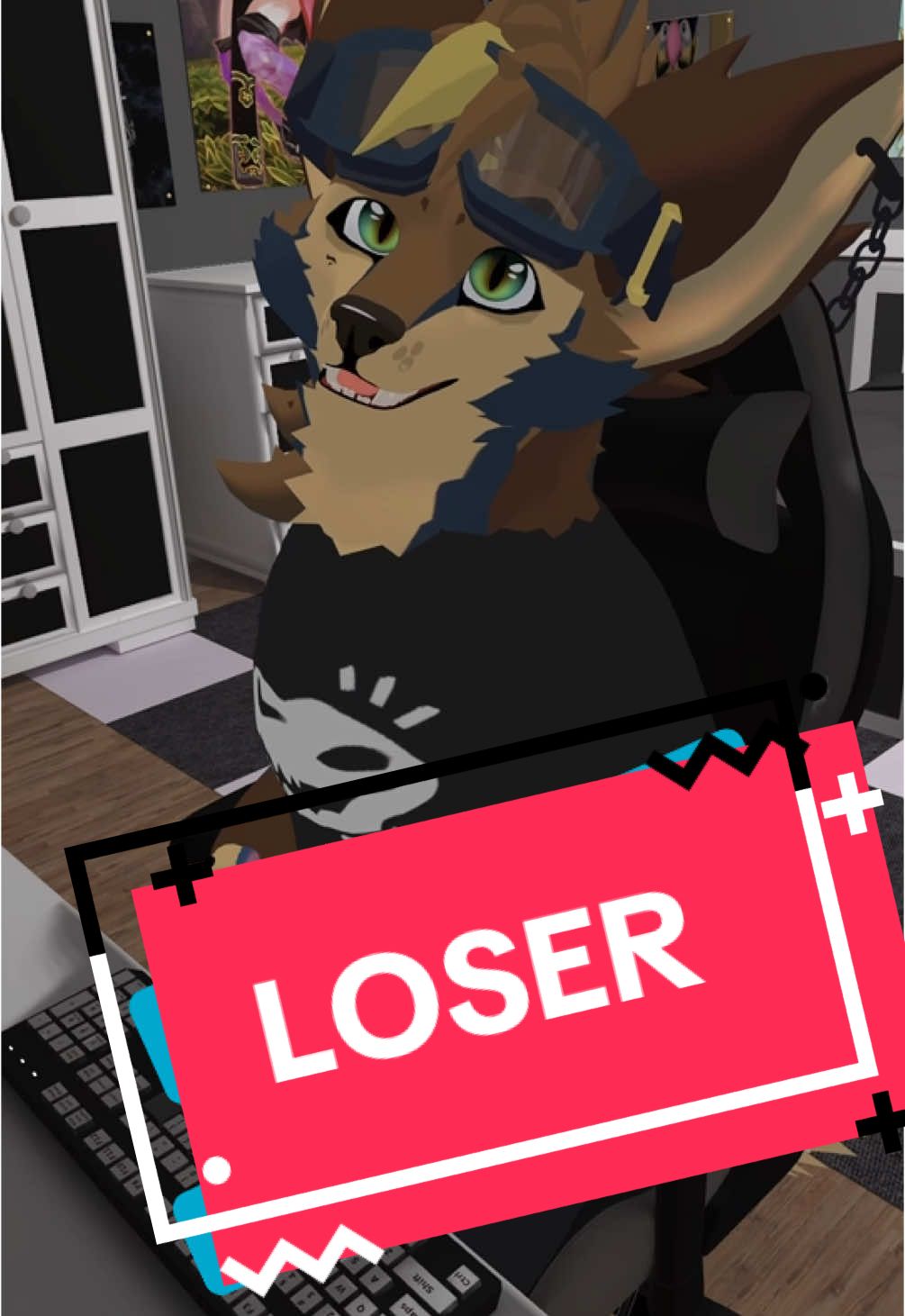 A post by @bardicrj on TikTok caption: What game is this for you? #vrchat #furry #furryfandom 