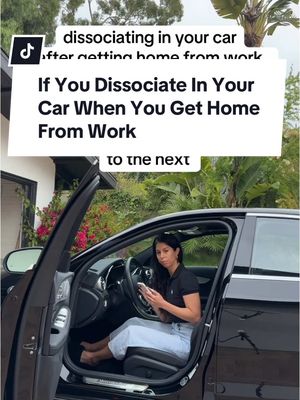 A post by @theworkoutwitch on TikTok caption: why you dissociate in your car when you get home from work 🥹 heal your nervous system (3 course bundle) 🔗 on profile #dissociation #zonedout #nervoussystemhealing #nervoussystemregulation #overwhelmed #exhausted 