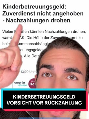 A post by @foerderminister on TikTok caption: Bezieher von Kinderbetreuungsgeld müssen 2025 aufpassen ☝️ #förderungen #zuschuss #steuern #finanzen #fyp #bonus #österreich #unterstützung #2025 